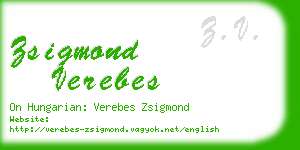 zsigmond verebes business card